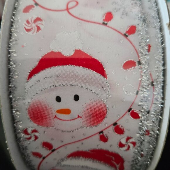 Ribbon Wired-Edged with Snowman - Picture 3 of 3